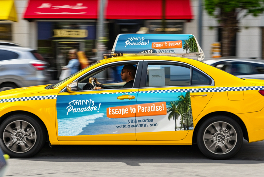 Publicidad en Taxis para Empresa de Turismo